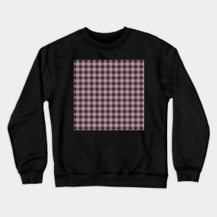 Gingham   by Suzy Hager        Amari Collection 107    Shades of Grey, Violet and Brown Crewneck Sweatshirt